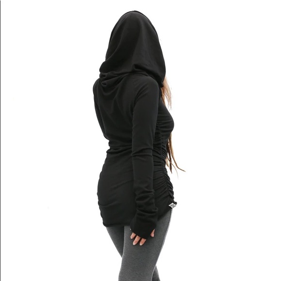 SOLD || Slow-Fashion Cowlneck Fleece Hoodie Sweater - NWOT - Picture 4 of 11